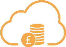reduced cost cloud icon